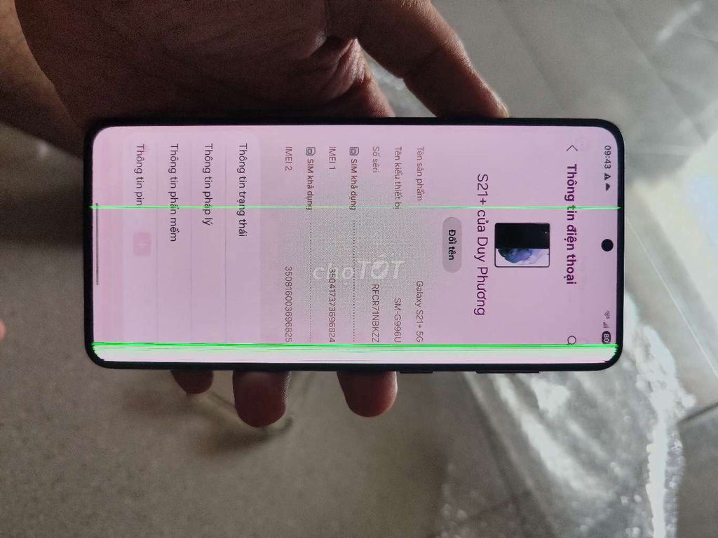 S21 Plus 8GB/128GB, sọc màn, vẫn sài full, zin. Mua bán Điện thoại tại Quận 12 Tp Hồ Chí Minh được đăng bởi PAPU hình 1