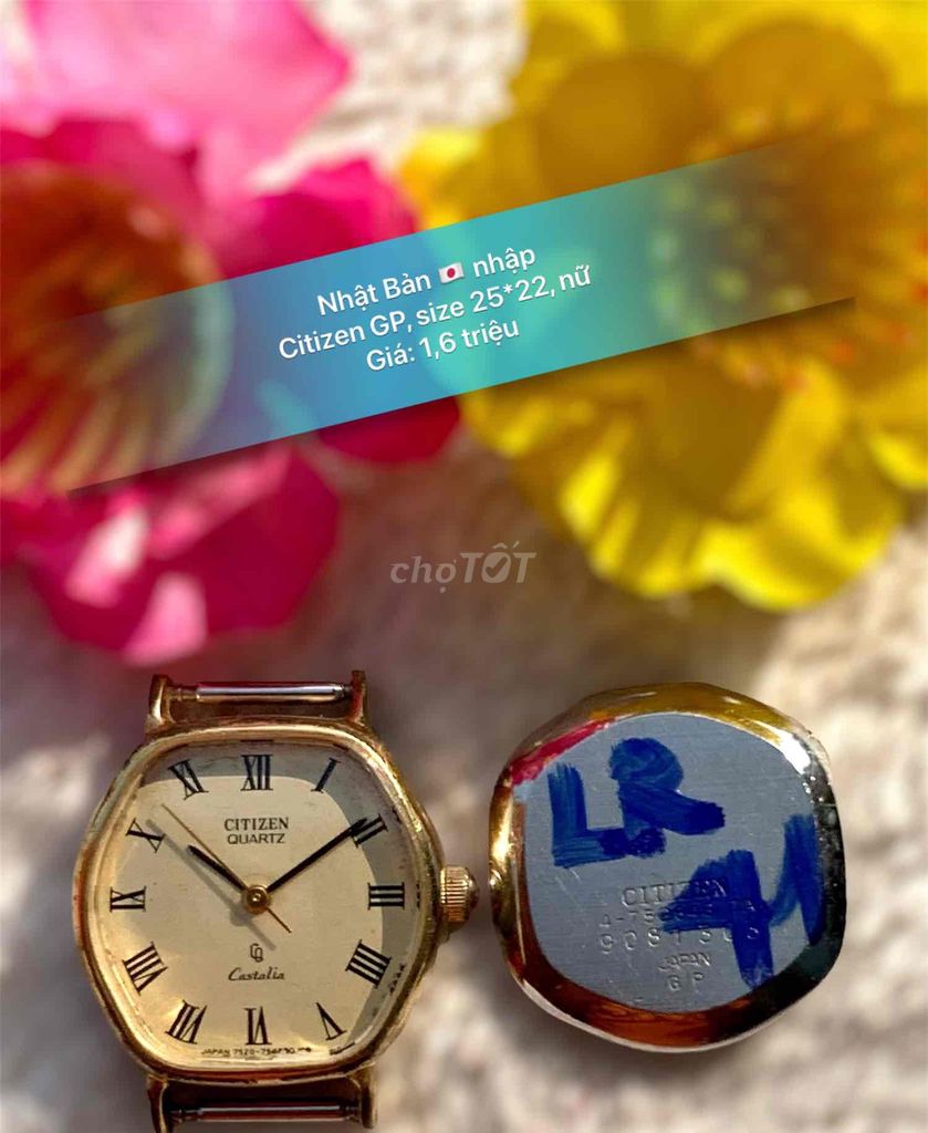 Đồng hồ Citizen Nữ Vàng Nhật Bản 25*22. Mua bán Đồng hồ tại Thành phố Cao Lãnh Đồng Tháp được đăng bởi Mua va Bán hình 1