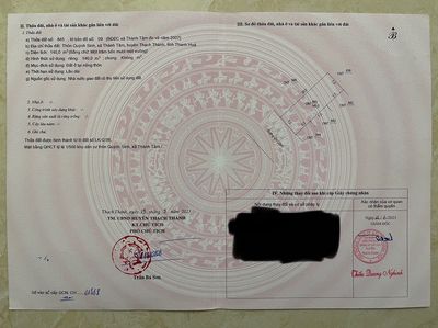 Quá đẹp đất 100% Thổ cư 140 m2 Vuông vức, Đấu giá gần UB xã, đường 25m. Mua bán đất tại Huyện Thạch Thành Thanh Hóa được đăng bởi anh do quang