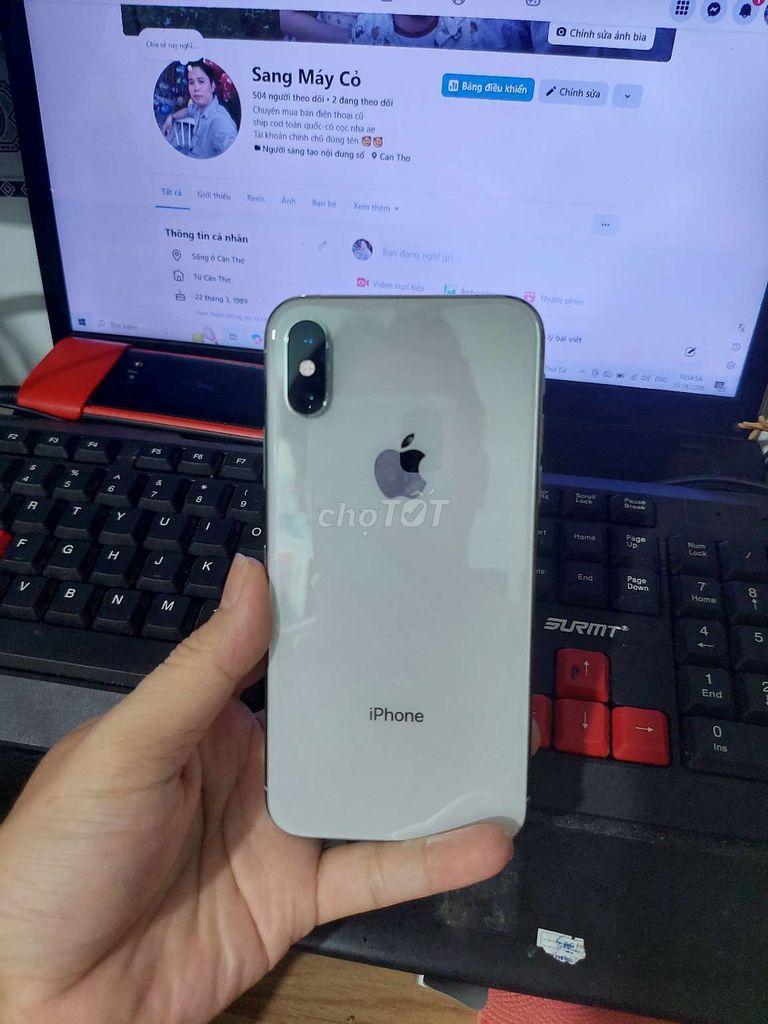 Apple iPhone Xs 64GB Trắng 2 SIM Like New. Mua bán Điện thoại tại Quận Ninh Kiều Cần Thơ được đăng bởi kSang hình 1