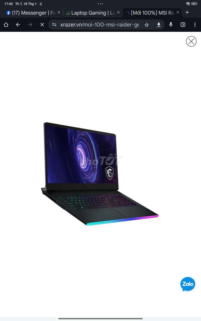 Laptop Core I9. 17,3 inch. 4K. 120Hz. 3080Ti 16G