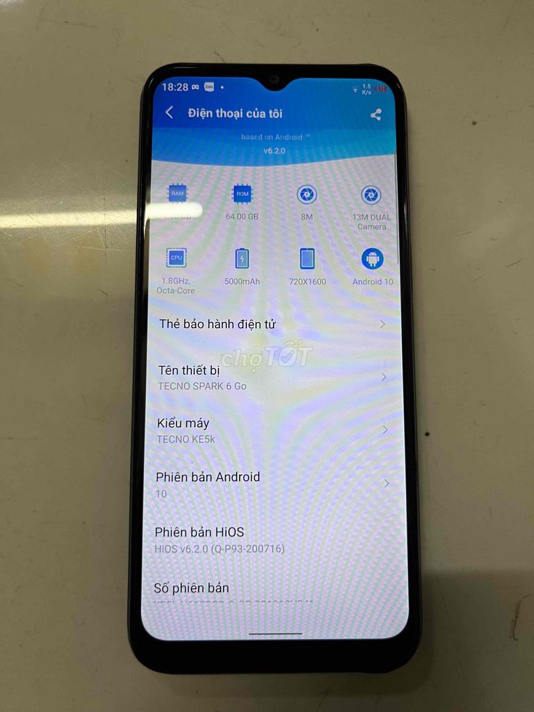 TECNO SPARK 6 Go 64GB Xanh đen. Mua bán Điện thoại tại Quận 8 Tp Hồ Chí Minh được đăng bởi Phạm Hải Đăng hình 1