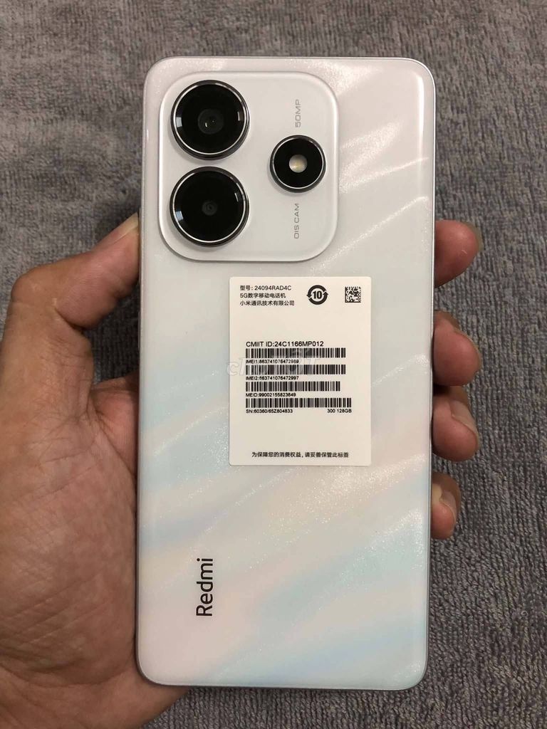Xiaomi Redmi Note 14 5G 128GB Trắng 98%. Mua bán Điện thoại tại Thành phố Thuận An Bình Dương được đăng bởi Hội Đồ Điện Tử hình 1