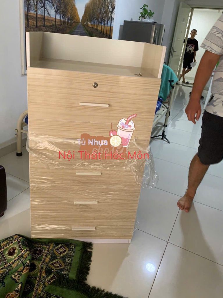 Tủ quần áo Nhựa Đài Loan 5 ngăn kéo 1m25 màu kem. Mua bán Tủ, kệ gia đình tại Huyện Cần Giờ Tp Hồ Chí Minh được đăng bởi Nhi Nội Thất Nhựa Giá Xưởng  hình 1