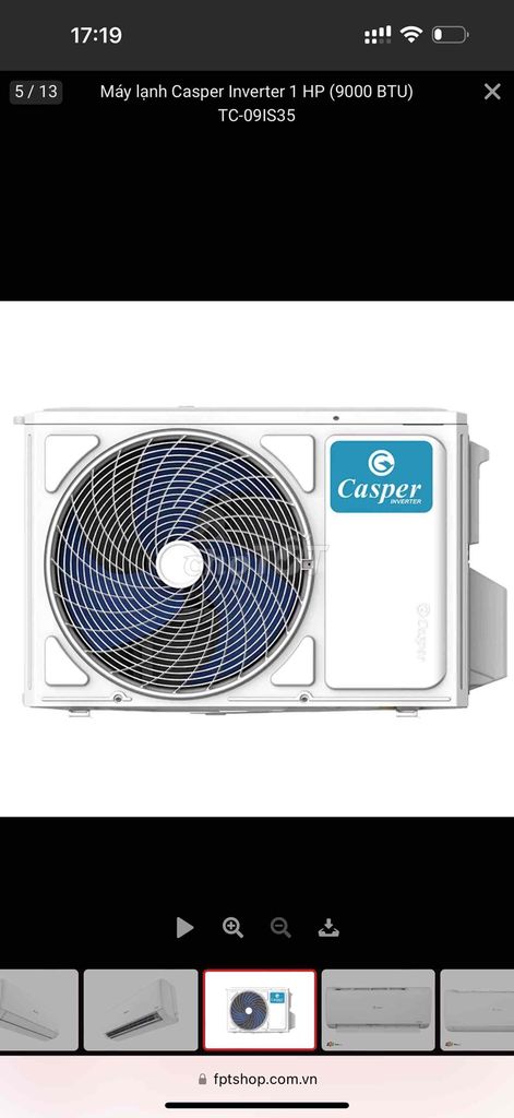 Máy lạnh Casper Inverter 1 HP