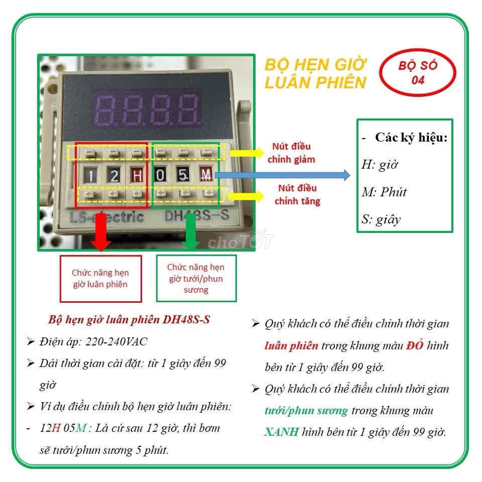 BỘ TƯỚI CÂY HẸN GIỜ LUÂN PHIÊN