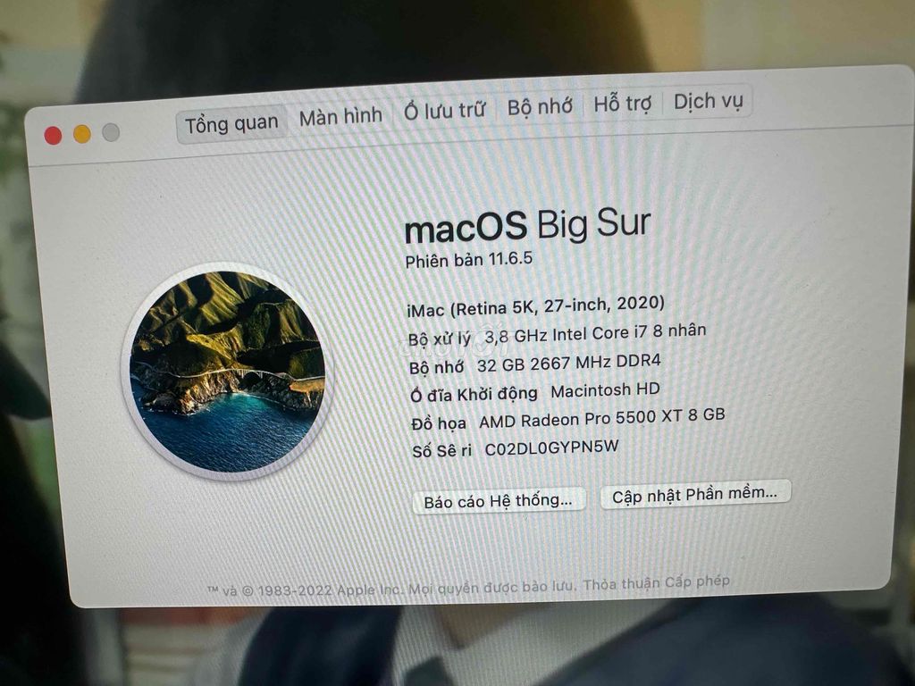 Apple iMac Retina 5K i7 27 inch 2020. Mua bán Máy tính để bàn tại Quận Gò Vấp Tp Hồ Chí Minh được đăng bởi Duy Anh hình 1