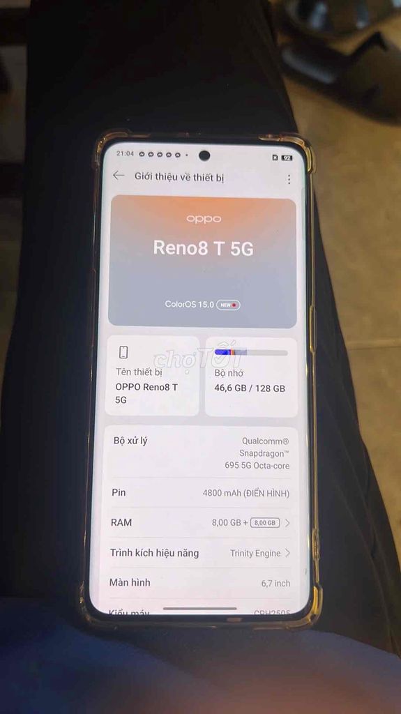OPPO Reno8 T 5G 128GB Đen. Mua bán Điện thoại tại Quận Tân Phú Tp Hồ Chí Minh được đăng bởi Văn Thành hình 1