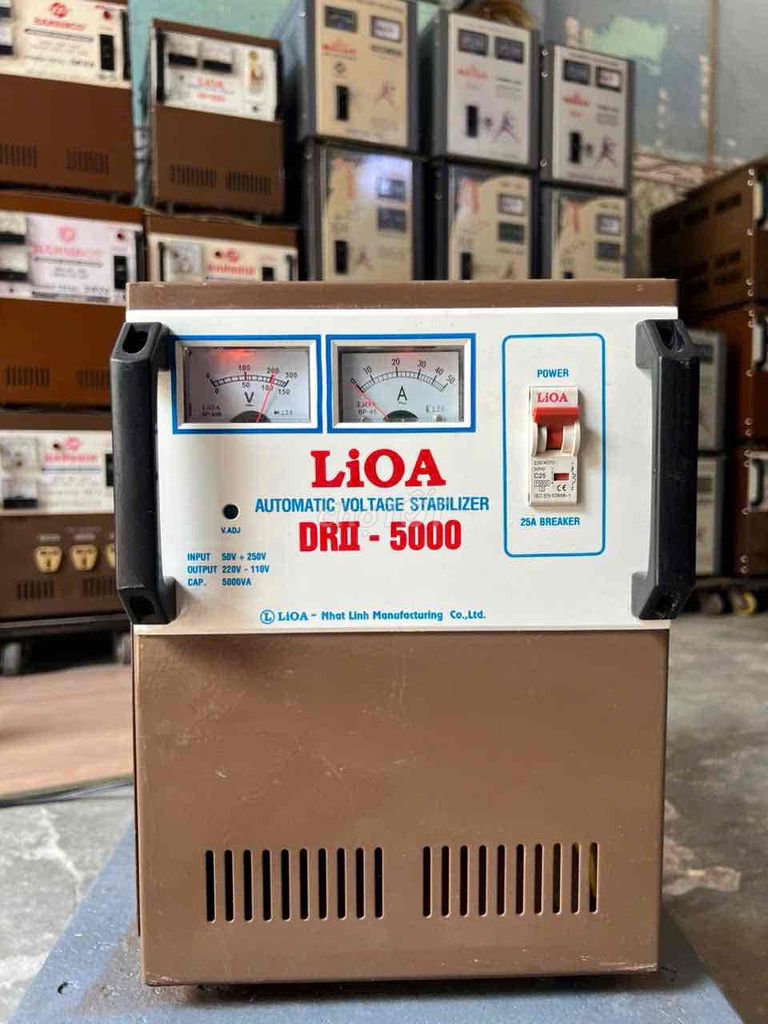 ổn áp Lioa Drii-5000 dãi điện 50v-250v.nguyên zin