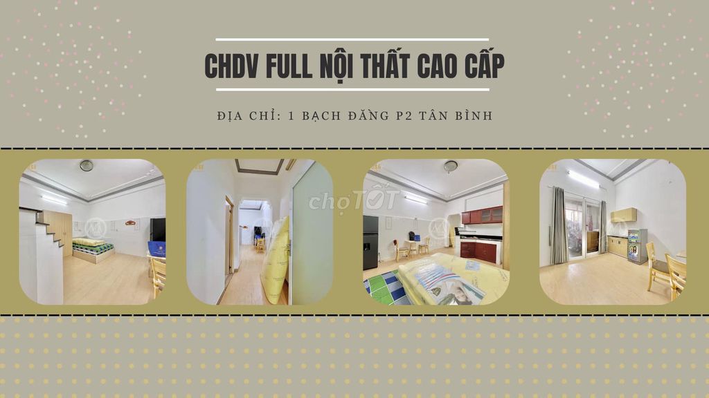 Khám Phá Studio FULL Nội Thất Vị Trí Trung Tâm Tiện Nghi Rộng 35m2