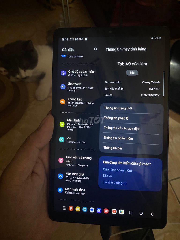 Samsung Galaxy Tab A9 64GB Đen. Mua bán Máy tính bảng tại Quận Tân Phú Tp Hồ Chí Minh được đăng bởi Hội Đồ Điện Tử hình 1