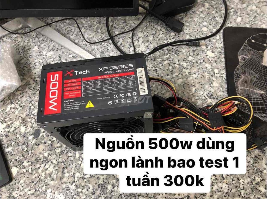 nguồn công xuất thực 500w đã qua sử dụng