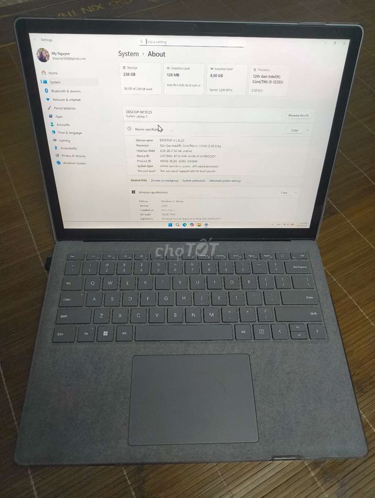Microsoft Surface Laptop 5 i5-1235U 8GB/238GB. Mua bán Laptop tại Quận Cẩm Lệ Đà Nẵng được đăng bởi My hình 1