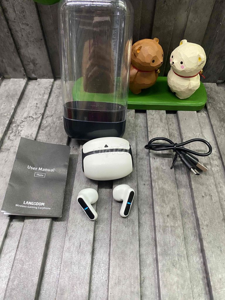 Tai nghe không dây LANGSDOM Theta Trắng Bluetooth. Mua bán Tivi, Âm thanh tại Huyện Nhà Bè Tp Hồ Chí Minh được đăng bởi Thiện Thuật hình 1