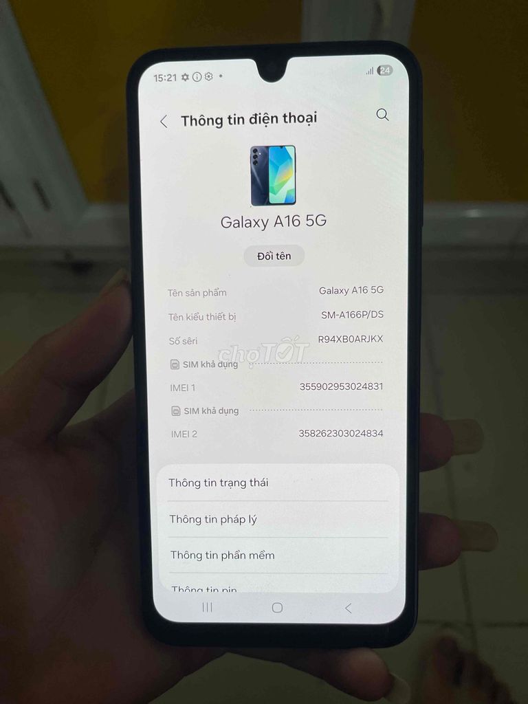 Samsung Galaxy A16 5G 8GB/256GB Đen. Mua bán Điện thoại tại Thành phố Thủ Đức Tp Hồ Chí Minh được đăng bởi Nguyễn Minh Tuyến hình 1