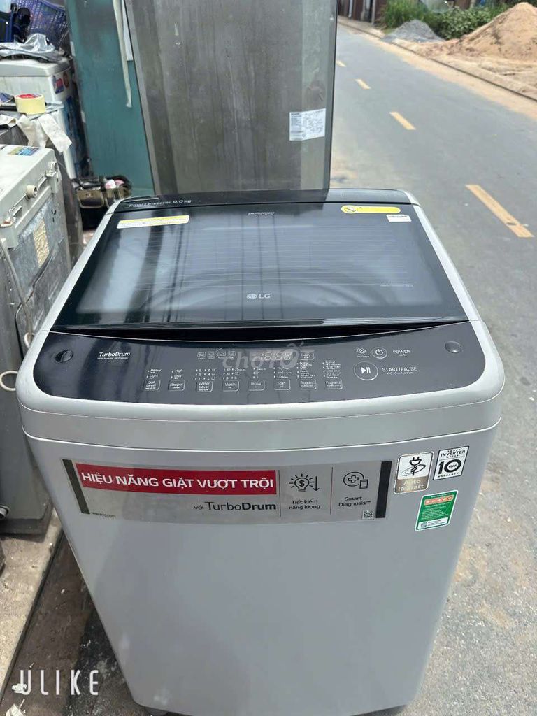 Máy giặt LG cửa trên Inverter 9 kg Xám. Mua bán Máy giặt tại Quận Ninh Kiều Cần Thơ được đăng bởi Hữu Nghị Mua Bán Mặt Hàng Điện Lạnh hình 1