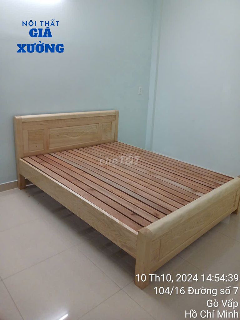 GIƯỜNG GỖ GIÁ TỐT - GIƯỜNG GỖ SỒI NGA MỚI ---. Mua bán Giường, chăn ga gối nệm tại Quận Bình Thạnh Tp Hồ Chí Minh được đăng bởi Nội Thất Giá Xưởng  hình 1