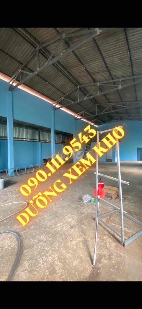 CHO THUÊ KHO 10x30 TRỐNG SUỐT - CAO RÁO - ĐIỆN 3PHA - KHU VỰC THOÁNG