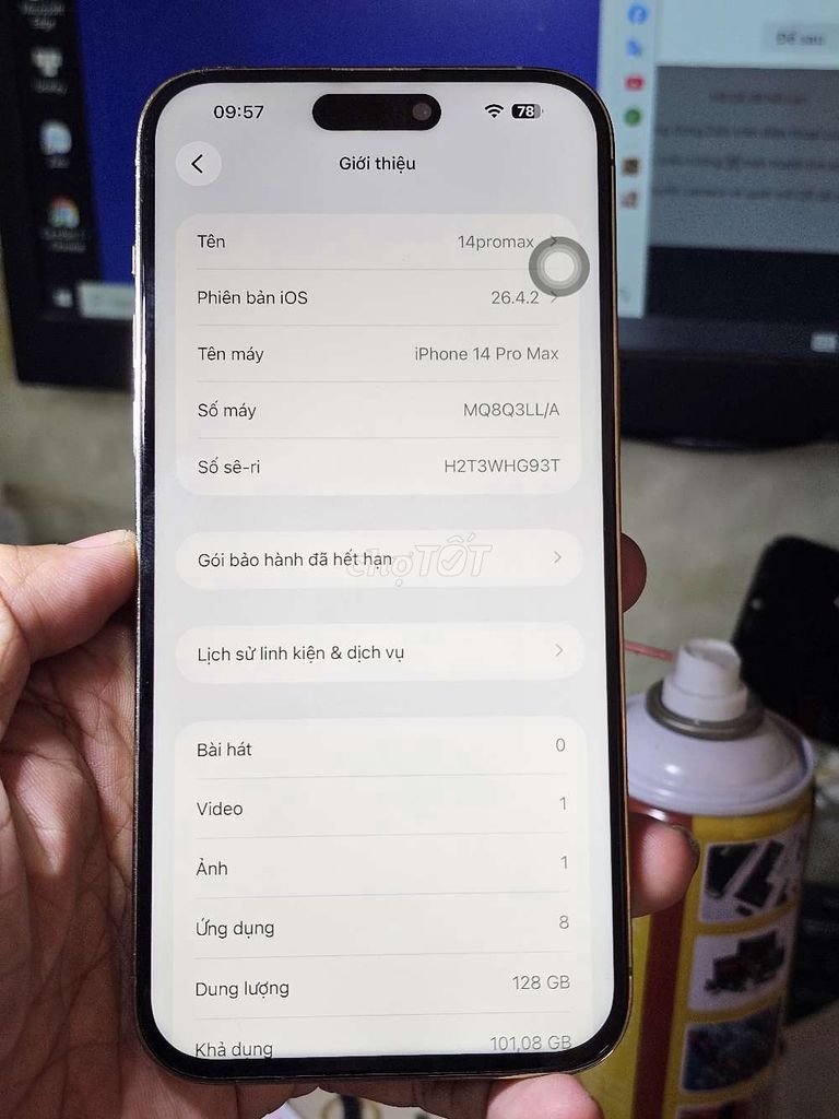 iPhone 14 Pro Max 128GB LLA mỹ giá rẻ đẹp 98%. Mua bán Điện thoại tại Quận 8 Tp Hồ Chí Minh được đăng bởi Thiên Hòa mobile  hình 1