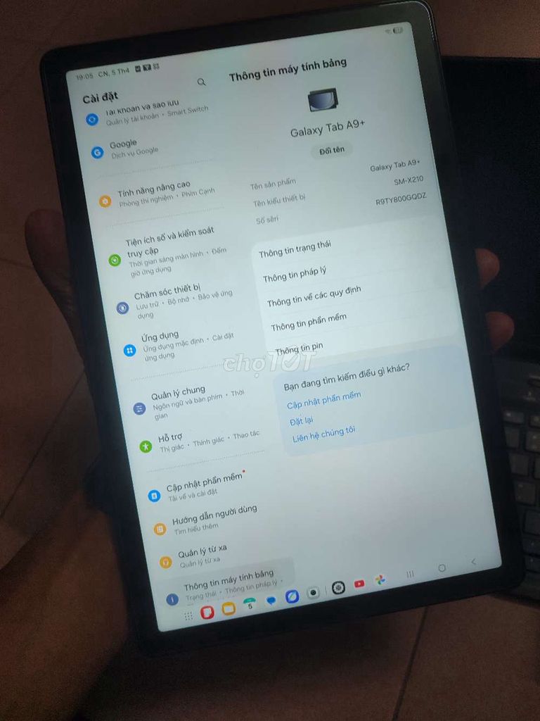 Samsung Galaxy Tab A9+ 4GB/64GB Xám. Mua bán Máy tính bảng tại Quận Hoàn Kiếm Hà Nội được đăng bởi thu trần hình 1