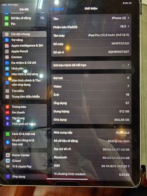 cần bán Ipad Pro M1 12,9' sim 5g,  512gb, pin 93%. Mua bán Máy tính bảng tại Quận Tây Hồ Hà Nội được đăng bởi Anh Tuyền