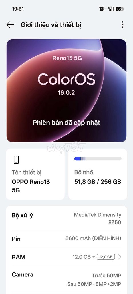 Oppo Reno 13 5G 12GB/256GB Gần như mới. Mua bán Điện thoại tại Thành phố Thủ Đức Tp Hồ Chí Minh được đăng bởi Nguyễn Thế hình 1