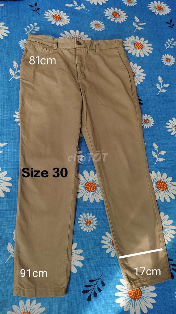 Quần kaki nam Hussio size 30. Mua bán Quần áo tại Quận 8 Tp Hồ Chí Minh được đăng bởi Tùng Nguyên  hình 1