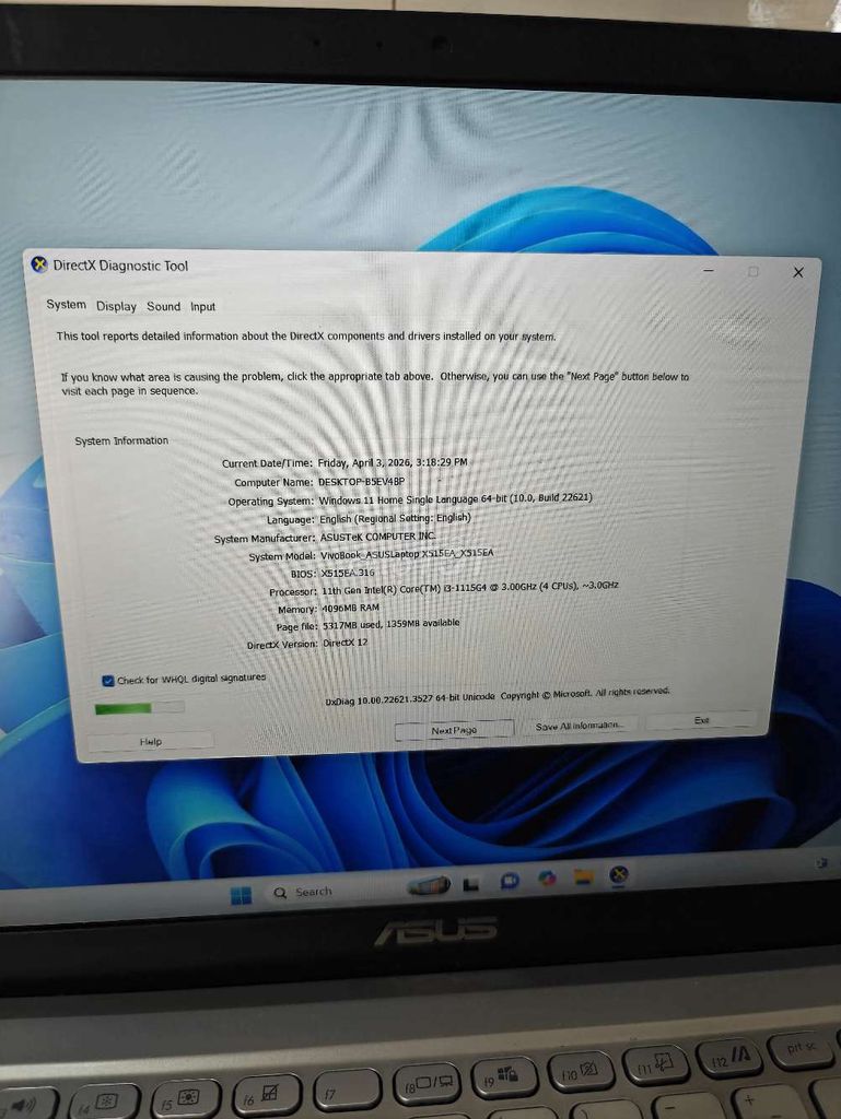 Asus X515EA i3-1115G4/4GB/256G/15.6" FHD zin đẹp. Mua bán Laptop tại Quận 12 Tp Hồ Chí Minh được đăng bởi Cầm Đồ Thanh Lý hình 1