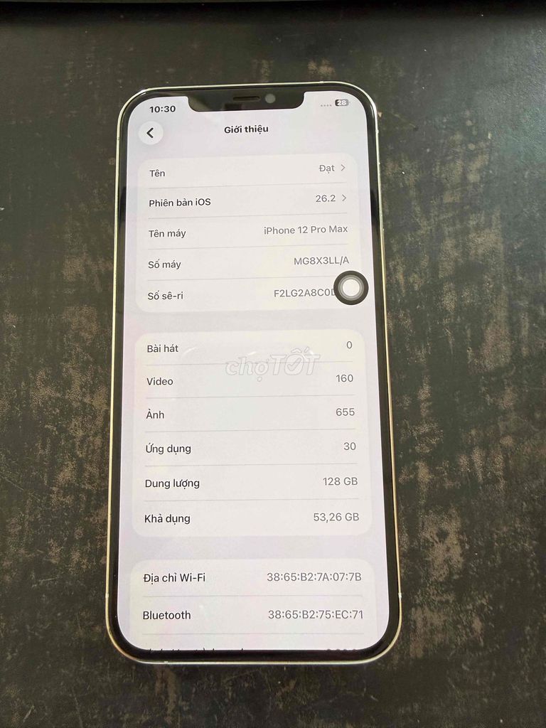 iPhone 12 Pro Max 128GB pin 93%. Mua bán Điện thoại tại Quận Bình Tân Tp Hồ Chí Minh được đăng bởi CẦM ĐỒ VĨNH LỘC hình 1