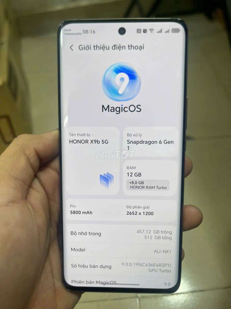 Honor X9B 5G 12GB/512GB Cam. Mua bán Điện thoại tại Quận Gò Vấp Tp Hồ Chí Minh được đăng bởi Bùi Quốc Đạt hình 1