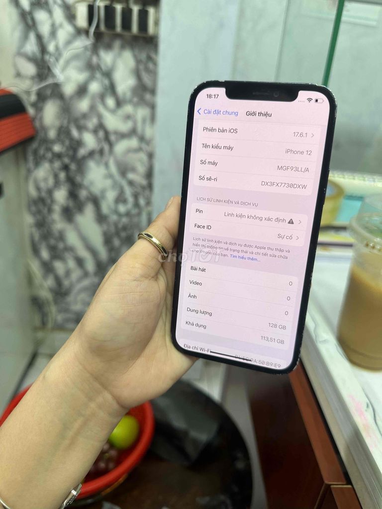 THANH LÝ IPHONE 12-128GB VỎ XẤU PIN MỚI THAY