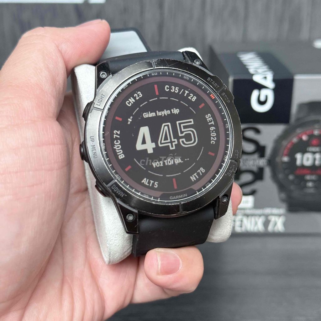 Garmin Fenix 7X Sapphire Solar Titanium Chính Hãng