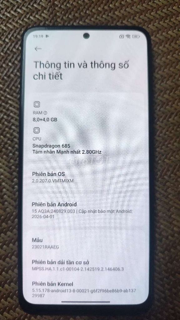 Xiaomi Redmi Note 12 8GB/128GB Đen. Mua bán Điện thoại tại Quận 11 Tp Hồ Chí Minh được đăng bởi david hình 1