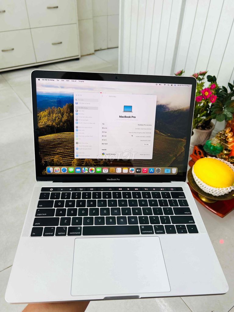 Macbook Pro 2019 13 inch bộ nhớ 256Gb