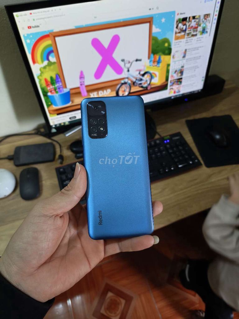 Xiaomi Redmi Note 11 64GB Xanh. Mua bán Điện thoại tại Huyện Sóc Sơn Hà Nội được đăng bởi Natkute22 hình 1