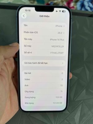 iPhone 14plus lock zin áp. Bán hoặc giao lưu. Mua bán Điện thoại tại Quận Ninh Kiều Cần Thơ được đăng bởi Quang