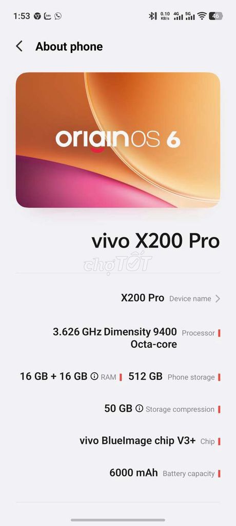 Vivo X200 Pro 16GB/512GB Xanh. Mua bán Điện thoại tại Quận Hải Châu Đà Nẵng được đăng bởi Tran Phu Binh hình 1
