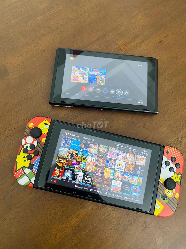 Thân nintendo switch V1 mod chip 128g + joycon