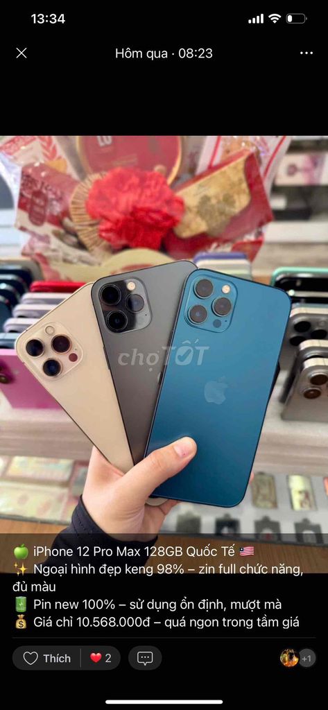 Apple iPhone 12 Pro Max 128GB. Mua bán Điện thoại tại Thành phố Biên Hòa Đồng Nai được đăng bởi TRƯƠNG HUY HOÀNG hình 1