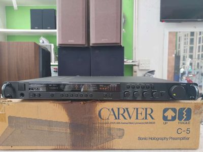 Pre Carver C-5 full box, rất mới, remote chép.