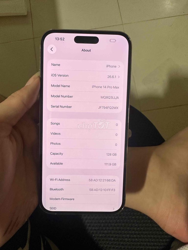 Apple iPhone 14 Pro Max 128GB Mới thay pin 100%. Mua bán Điện thoại tại Quận Tân Phú Tp Hồ Chí Minh được đăng bởi hoàng lê hình 1