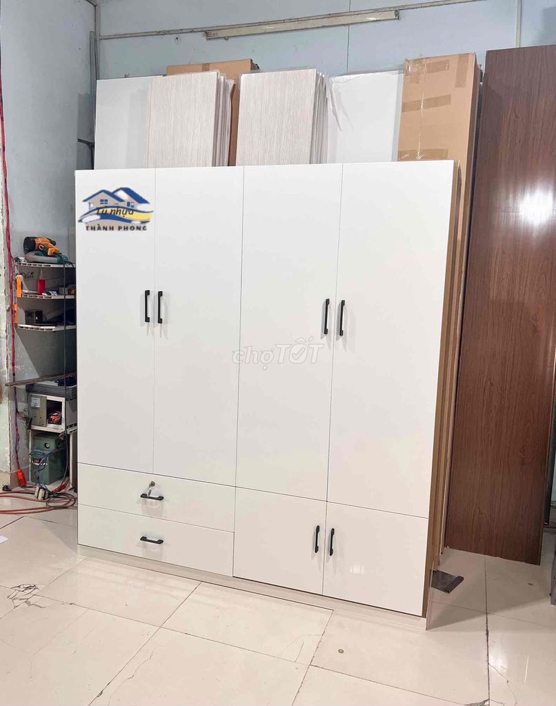 Tủ quần áo// Tủ quần áo 4 cánh nhựa đài loan. Mua bán Tủ, kệ gia đình tại Thành phố Thủ Đức Tp Hồ Chí Minh được đăng bởi Ngọc Lan hình 1