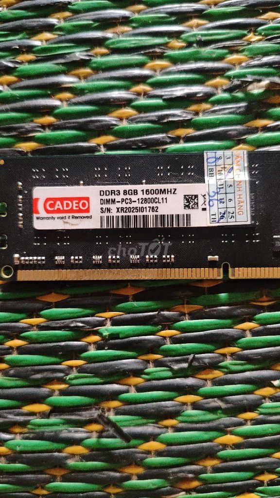 RAM CADEO DDR3 8GB 1600MHz Đen. Mua bán Linh kiện (RAM, Card...) tại Huyện Mường La Sơn La được đăng bởi an hình 1