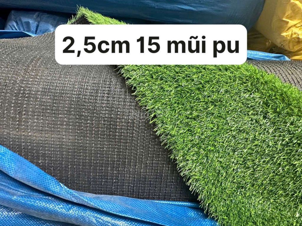 Thảm Cỏ Nhân Tạo,  2,5cm 15 mũi  PU (2×0,5M)