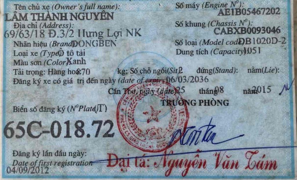 Xe Tải nhỏ, gia đình dùng