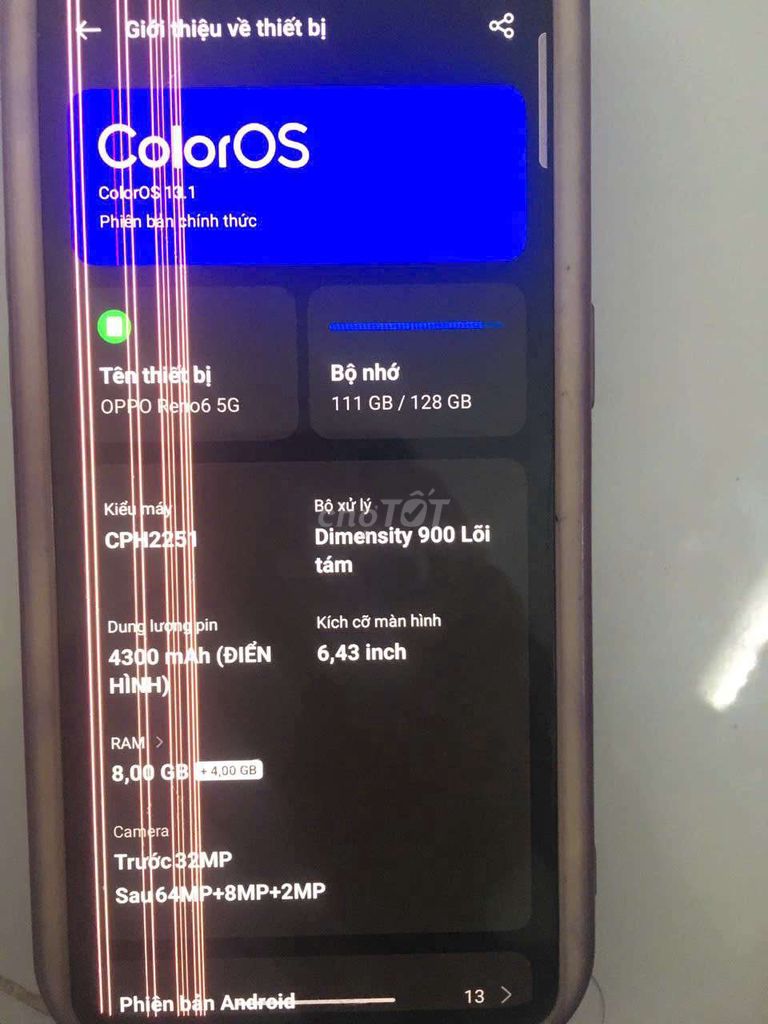 Oppo Reno 6 5G 128GB Đen. Mua bán Điện thoại tại Quận Cái Răng Cần Thơ được đăng bởi Mai Nguyễn hình 1