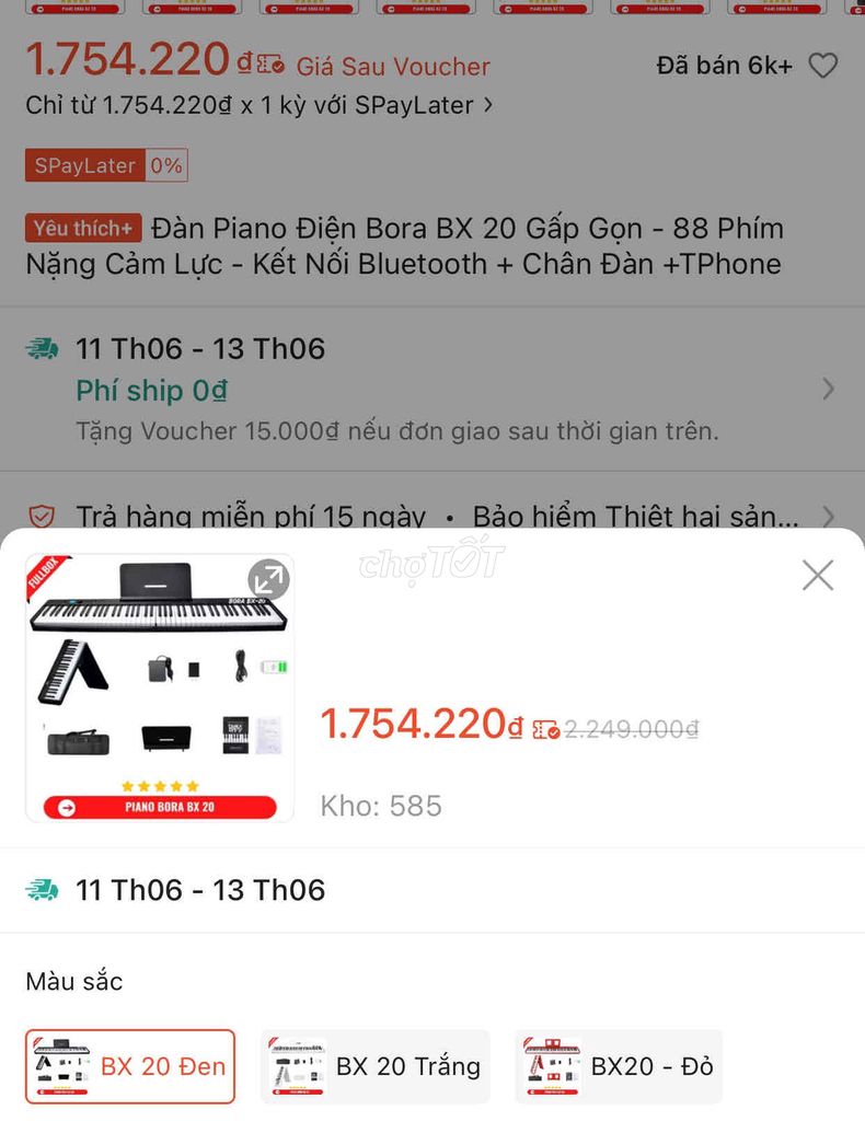 Đàn Piano điện Bora BX 20 Đen. Mua bán Nhạc cụ tại Huyện Nhà Bè Tp Hồ Chí Minh được đăng bởi Hồ Nhật Hảo hình 1