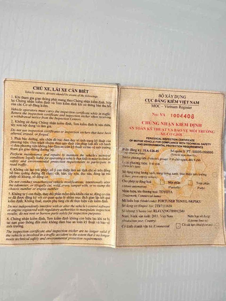 Toyota Fortuner trd 2 cầu 2011 2.7V - 43000 km. Mua bán Ô tô tại Huyện Tân Thạnh Long An được đăng bởi Dân Nguyễn công hình 18