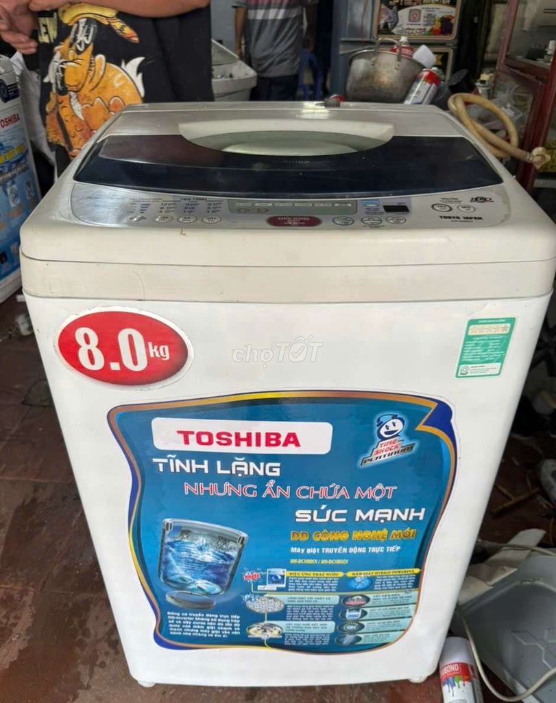 Máy giặt Toshiba 8kg Trắng tiết kiệm điện. Mua bán Máy giặt tại Quận 7 Tp Hồ Chí Minh được đăng bởi Điện Lạnh Giá Tốt hình 1