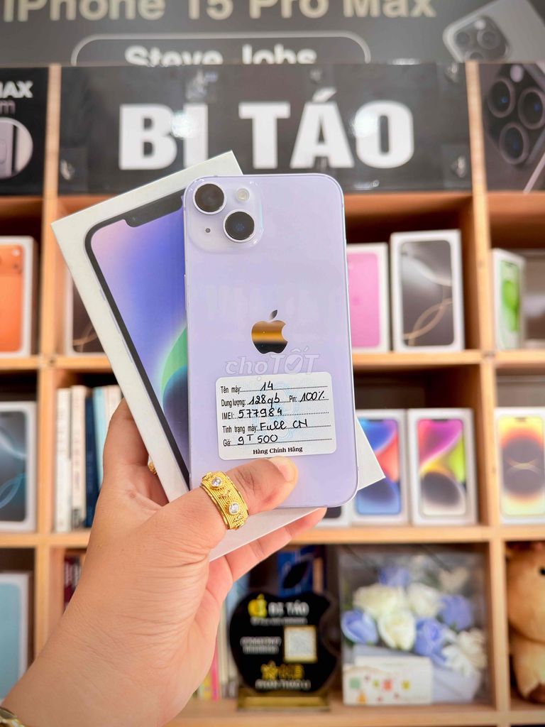 Apple iPhone 14 128GB Tím. Mua bán Điện thoại tại Thành phố Long Xuyên An Giang được đăng bởi Bi Táo Store hình 1